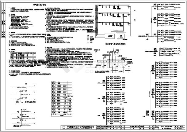 某高层商住管理楼宿舍楼电气施工图-图二