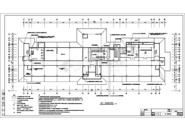 北京某三甲医院综合楼强电设计cad施工图-图二