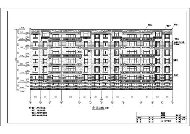 某地区典型的六层全套施工参考CAD详图-图二