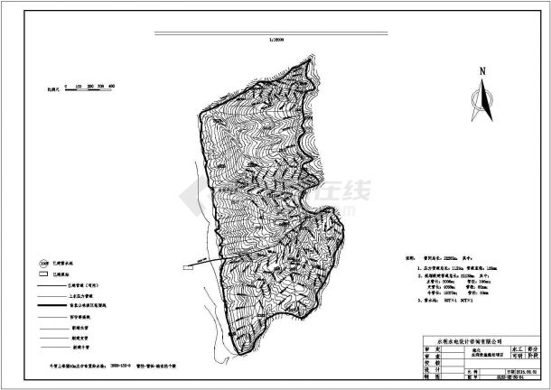 【青海】高原某地绿化区规划管网图-图一