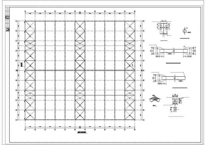 某单层钢结构门式刚架厂房施工图纸_图1