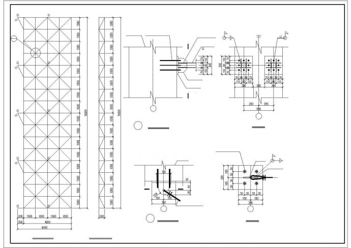 广场广告牌结构CAD规划详图_图1