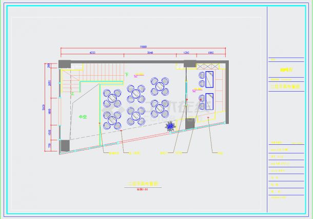  Interior design and decoration cad drawing of coffee shop on the second floor - Figure 2