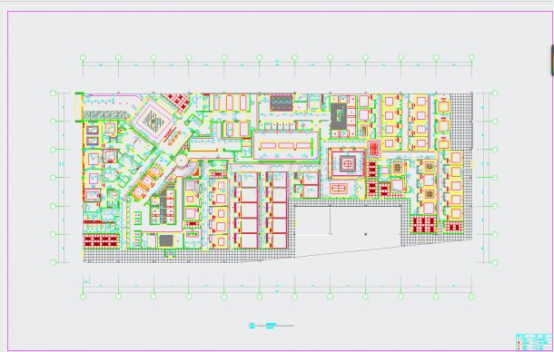 桑拿SPA会所全套内装修施工CAD图纸（附效果图）-图二