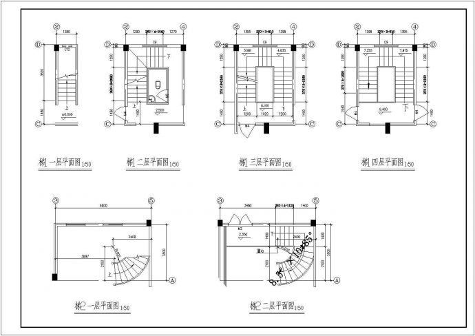 某地经典4层现代型别墅设计建筑施工CAD图纸_图1