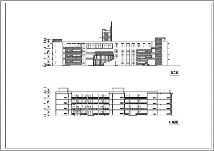 某学校建筑cad方案设计图_图1
