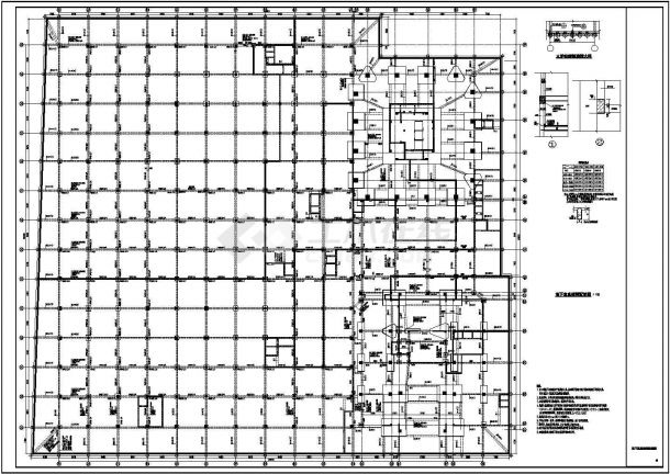 南昌某框剪结构大底盘多塔完整的建筑+结构图（再附上一份其他工程的地勘报告）-图一
