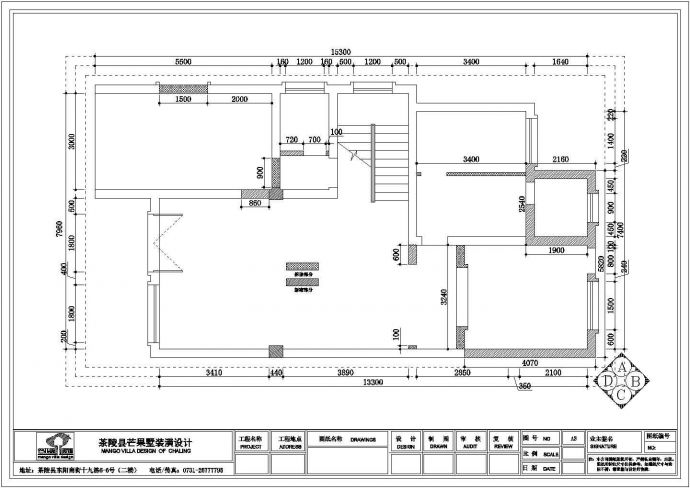 【株洲】欧式风格三层别墅室内设计施工cad图_图1