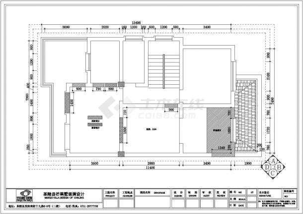 【株洲】欧式风格三层别墅室内设计施工cad图-图二