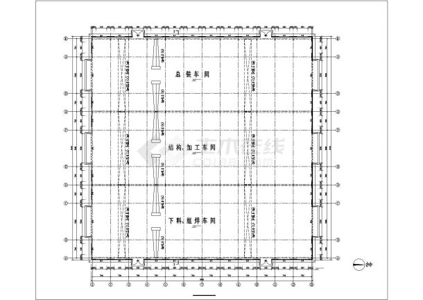 某工厂车间建筑剖面参考图-图二