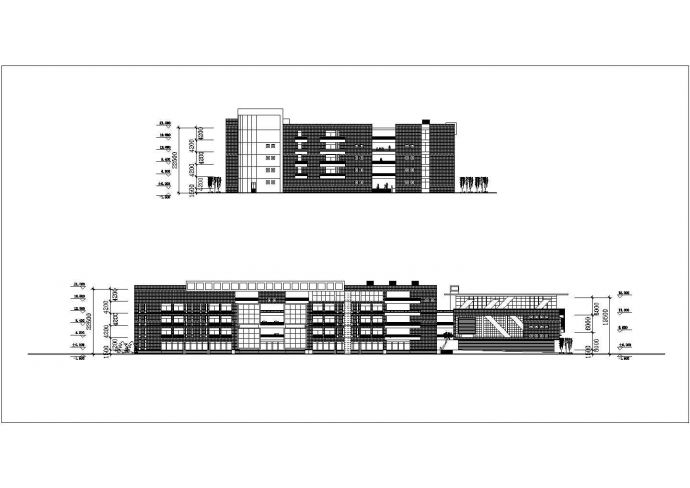 某大学教学楼方案设计建筑CAD施工图_图1