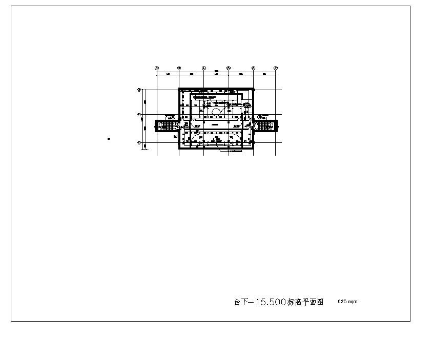 四川大学剧场观众厅顶棚平面图