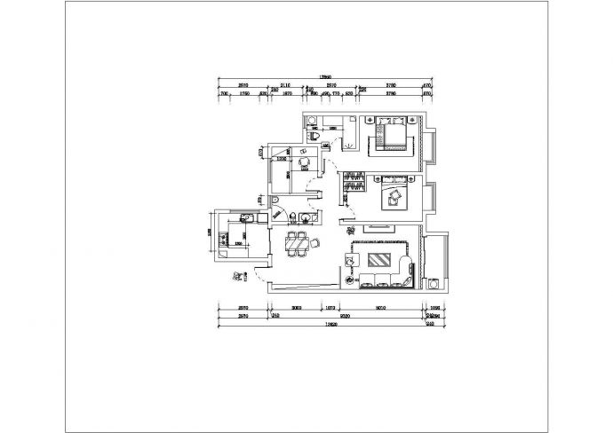 现代风格室内设计施工cad图纸_图1