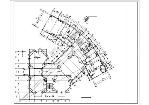 某市少儿图书馆建筑施工CAD设计图纸-图二