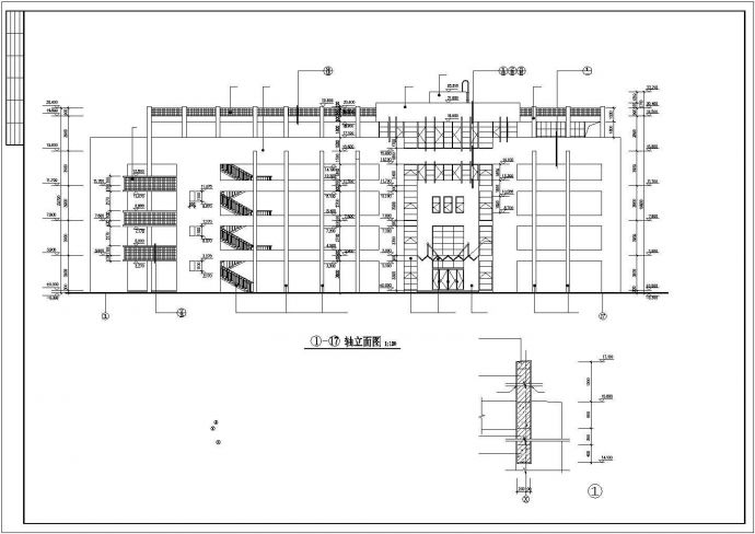 某中学图书综合楼全套施工建筑CAD设计图_图1
