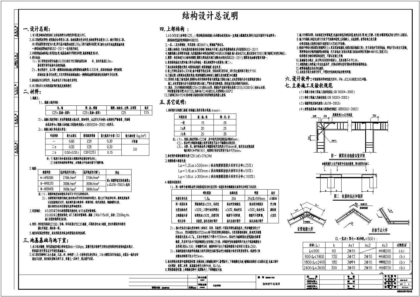 某农村二层砖混小别墅结构施工图