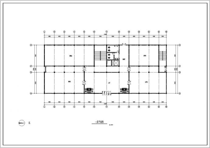 某地大型休闲中心建筑CAD平面布置参考图_图1