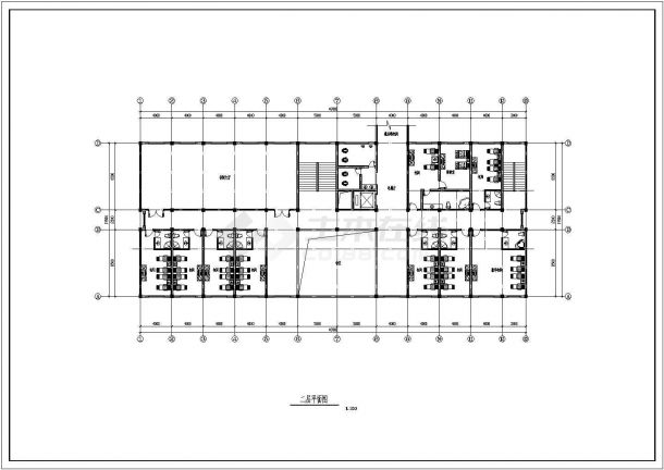 某地大型休闲中心建筑CAD平面布置参考图-图二