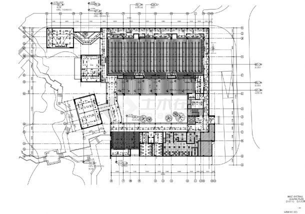 苏州高新区马舍山酒店改扩建项目-IA-B2-MC-0.01～0.04会议中心总平面装饰CAD图  -图一