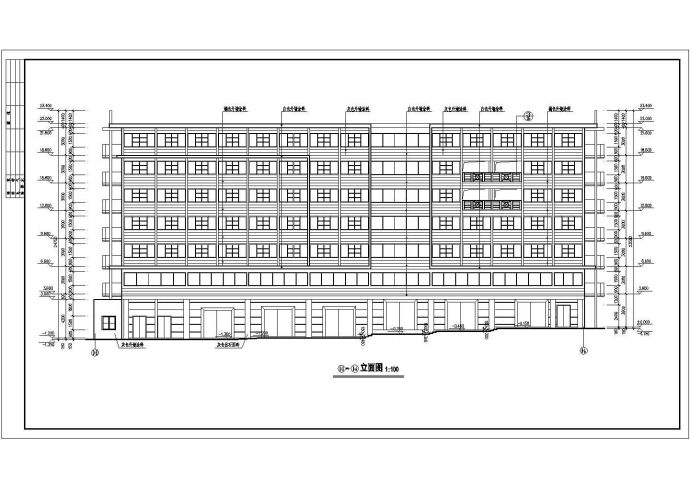 某大学生公寓D栋施工建筑CAD设计图纸_图1