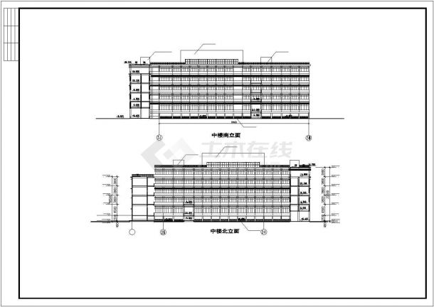 某学校体育馆活动中心建筑cad设计图-图二