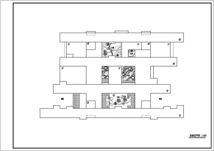某地某公寓宿舍楼平面布置CAD施工图_图1