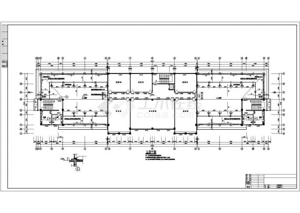 6811.19平米办公楼全套建筑设计图纸-图二