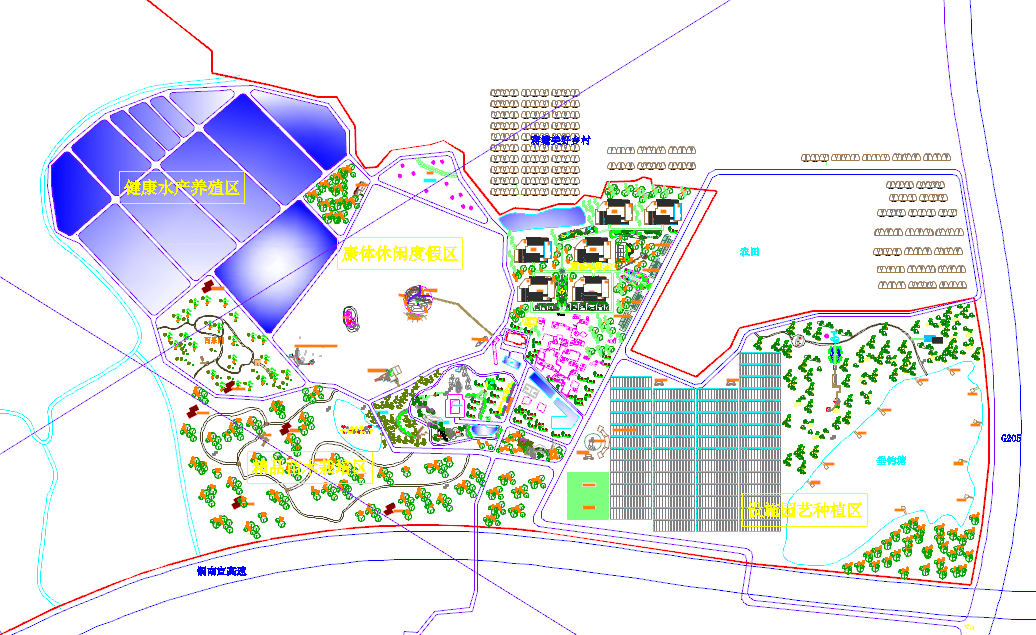 某休闲农业园区总平面规划图