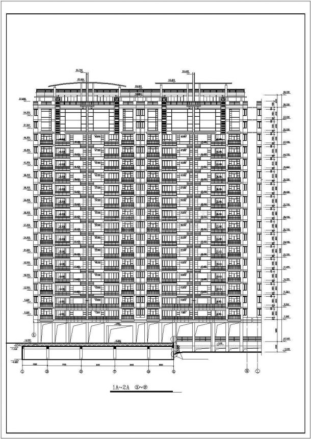 多层住宅小区建筑cad总图（共23张）-图二