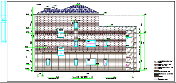 三层现代中式别墅建筑施工cad图（带效果图）-图一