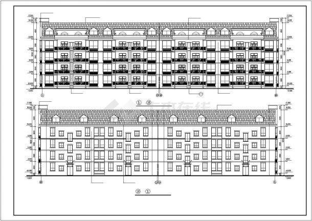 多层住宅楼建筑cad总图（共6张）-图一