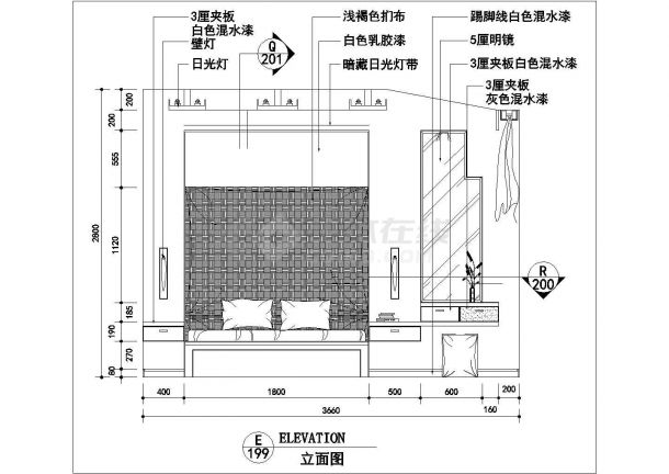 某家装户型经典室内装修设计cad平面及大样施工图-图二