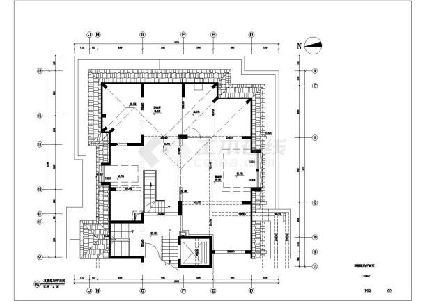 某小区欧式别墅建筑设计图（共48张）-图一