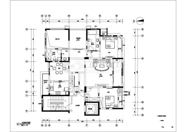 某小区欧式别墅建筑设计图（共48张）-图二