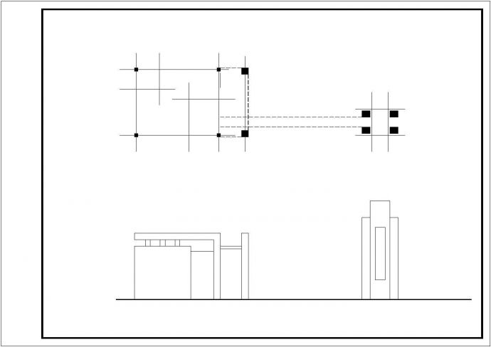 工厂传达室及大门建筑结构施工图_图1