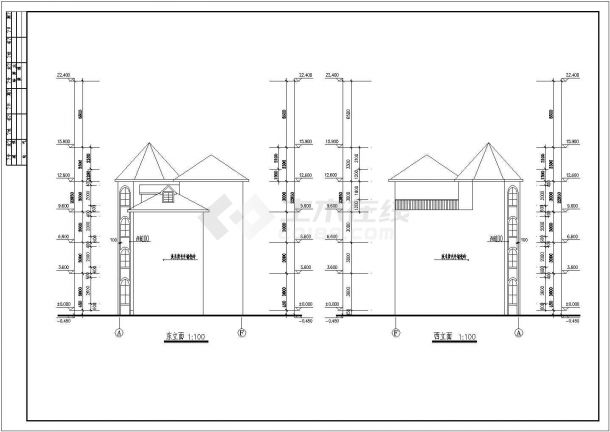 某地复式别墅建筑设计施工图-图二