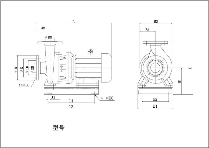 各种水泵外形cad图纸大全_图1