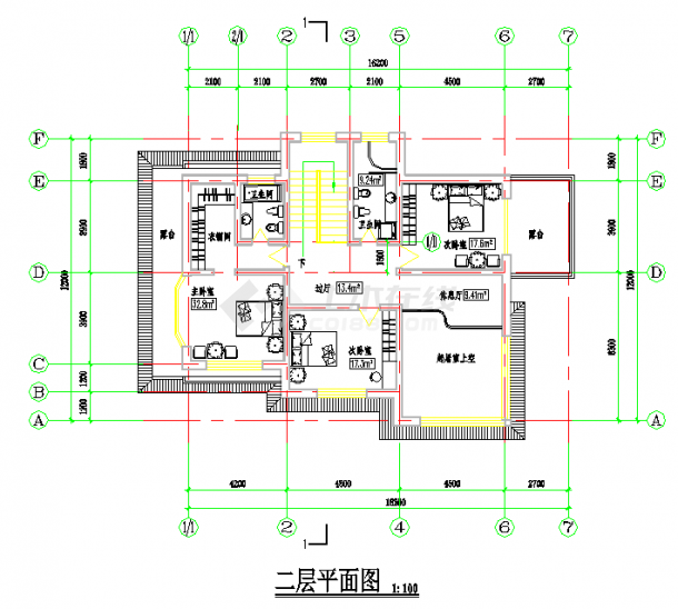 某大型开发商底层别墅区别墅设计cad图纸-图二