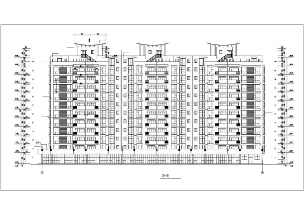 某住宅区小高层住宅楼建筑CAD施工设计图-图一