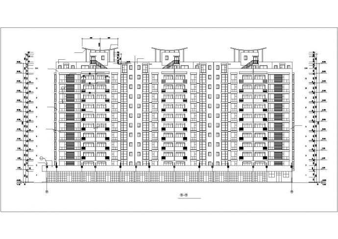 某住宅区小高层住宅楼建筑CAD施工设计图_图1