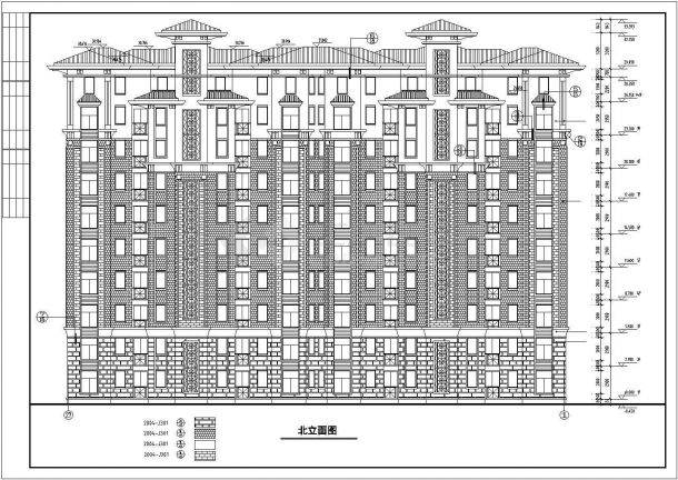 南郡明珠小高层住宅建筑CAD设计施工图-图二