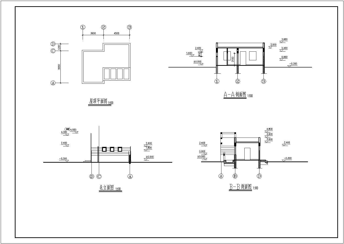 多个类型大门设计方案CAD布置图