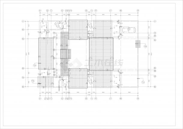 现代化四合院建筑规划施工CAD套图-图二