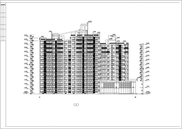 某地华侨新村6号住宅楼建筑设计CAD施工图-图二