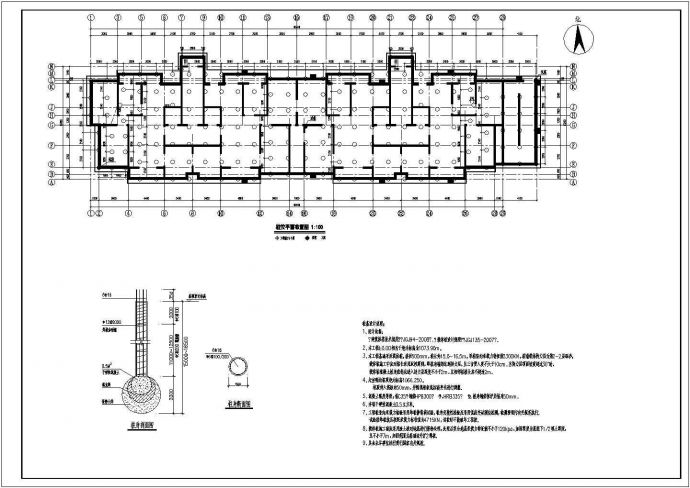 27层剪力墙结构载体桩基础施工图_图1