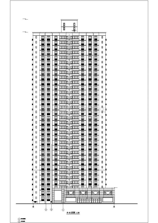 某地华侨新村9号住宅楼建筑设计CAD施工图-图一