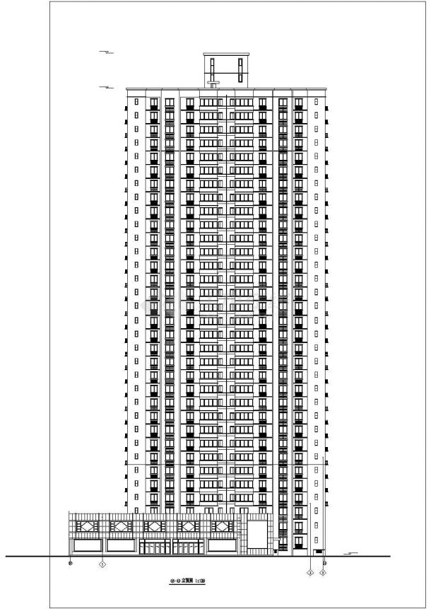 某地华侨新村9号住宅楼建筑设计CAD施工图-图二