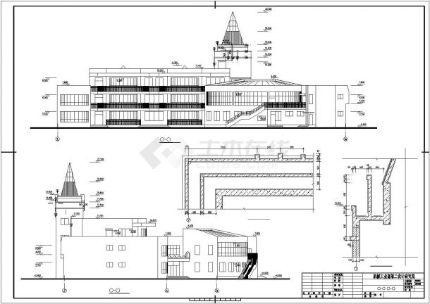 滨江区中兴花园幼儿园全套建筑设计CAD施工图-图二