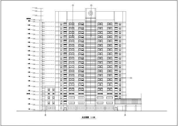 东阳市人民医院病房楼全套建筑设计CAD施工图-图一