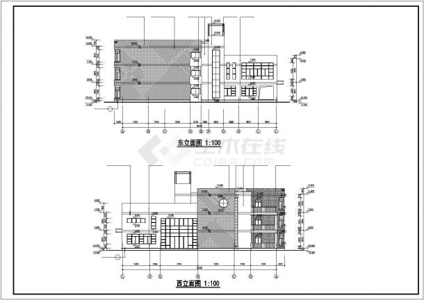 杭州市某地九班幼儿园建筑设计CAD施工图-图一